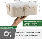 Restmo Large Outdoor Electrical Box with Transparent Lid IP54 Almond 12.6 x 8.7 view 2