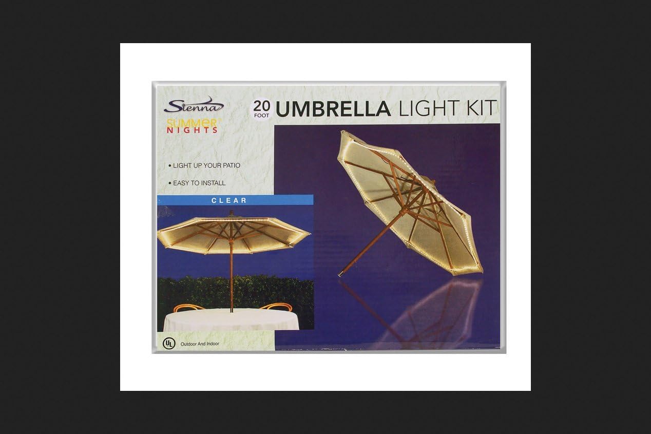 Celebrations Umbrella Rope Light 20 Feet Clear Patio Umbrella Lights Amazon Com