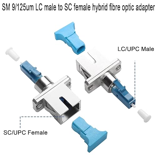 Adaptateur Hybride SC/APC Mâle Vers LC/APC Femelle Fibre Hybride Sm 9 125um