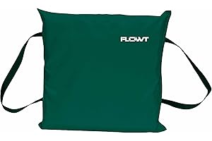 WATERBRANDS Flowt Boat Seat Cushion and Throw Cushion for Boat Safety – USCG Approved Type IV, Life Cushion for Boat, Durable, Comfortable Boat Seat Cushions for Kayaks, Paddle Board, Canoe and Boating - Green