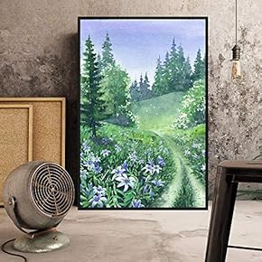 Floating Framed Canvas Wall Art for Living Room, Bedroom Forest Canvas Prints for Home Decoration Ready to Hang - 16x24 inches