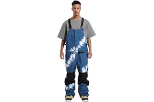 HIEEKDER Men's Snowboard Bibs Ski Women Insulated Waterproof Snow Pants Bib Breathable Overalls Outdoor Winterproof