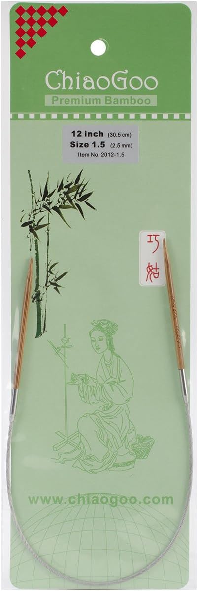 ChiaoGoo Circular Needle Bamboo 30cm 2.25mm Patina - 1pc