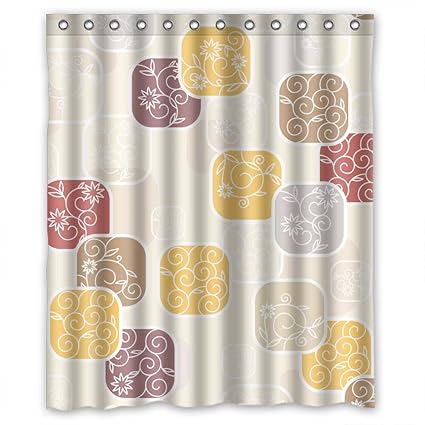 Amazon Com Home Fashion Geometry Shower Curtains Size Width X
