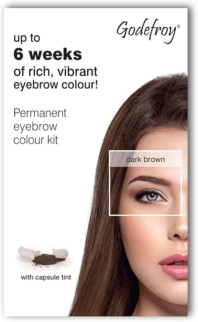 Godefroy Dark Brown Instant Eyebrow Tint Kit 12 Packs No Ammonia