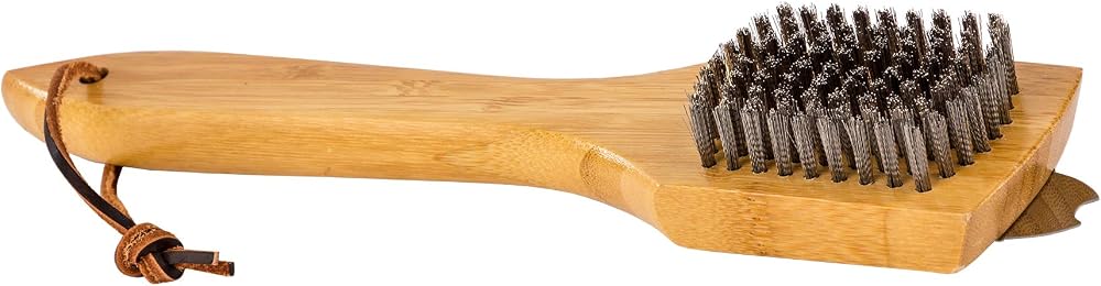 Weber 6463 Brush Steel Brown 12-Inch Hardwood Handle Grate Cleaner