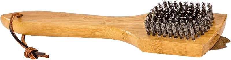 Weber 6463 Brush Steel Brown 12-Inch Hardwood Handle Grate Cleaner