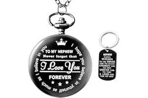 Udaney Pocket Watch Gifts for Him - Nephew Graduation Gift, Engraved
