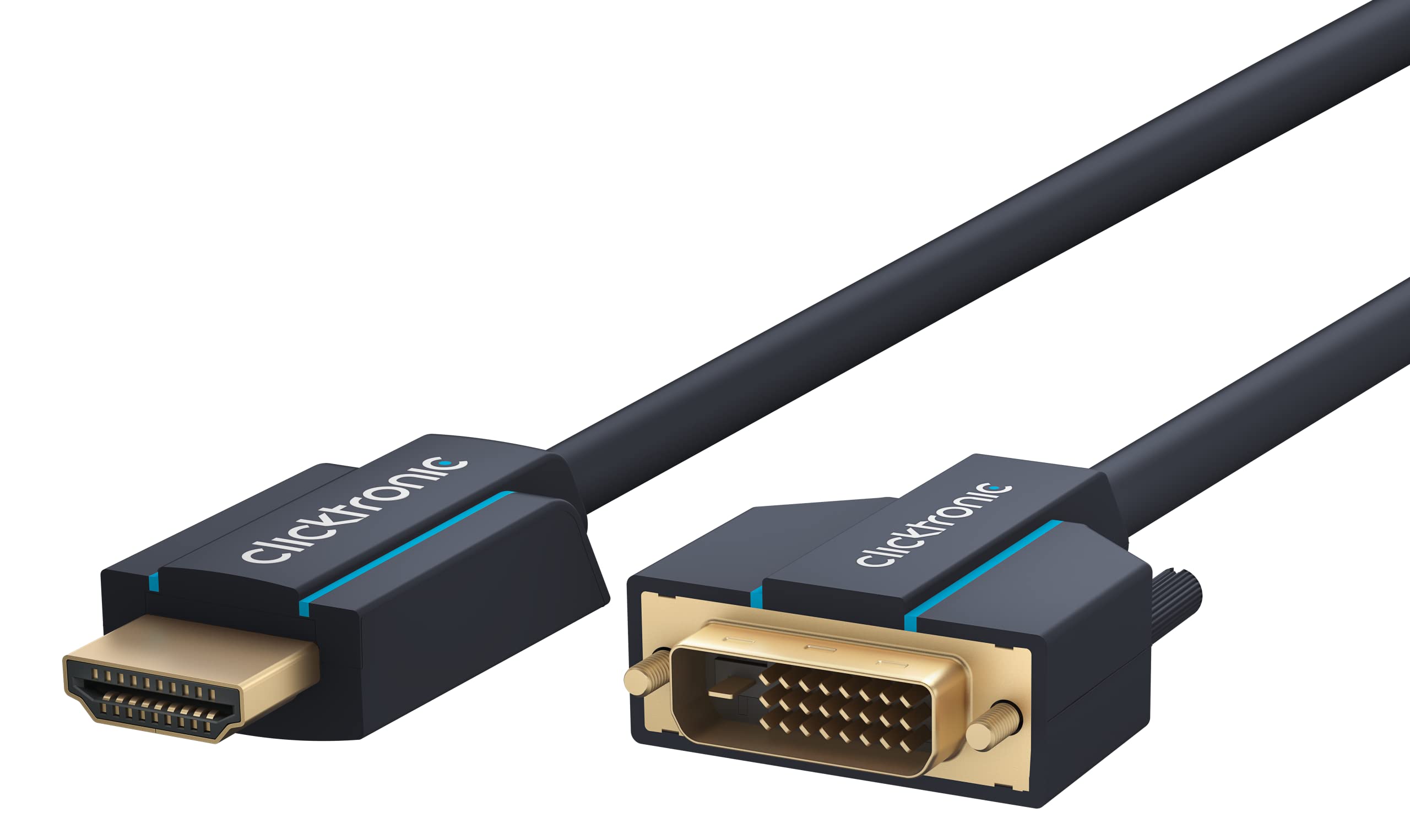 Clicktronic 70344 Casual HDMI/DVI Adapter Cable, 7.5m Length