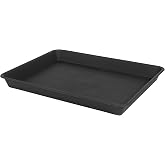 VUWEZ Plant Saucer Growing Trays, Seed Starter Tray, 14"x11", Heavy Sturdy Plastic Microgreens Saucers, Propagation Saucer Rectangular, Humidity Trays, Seedling Seed Starter Growing Tray