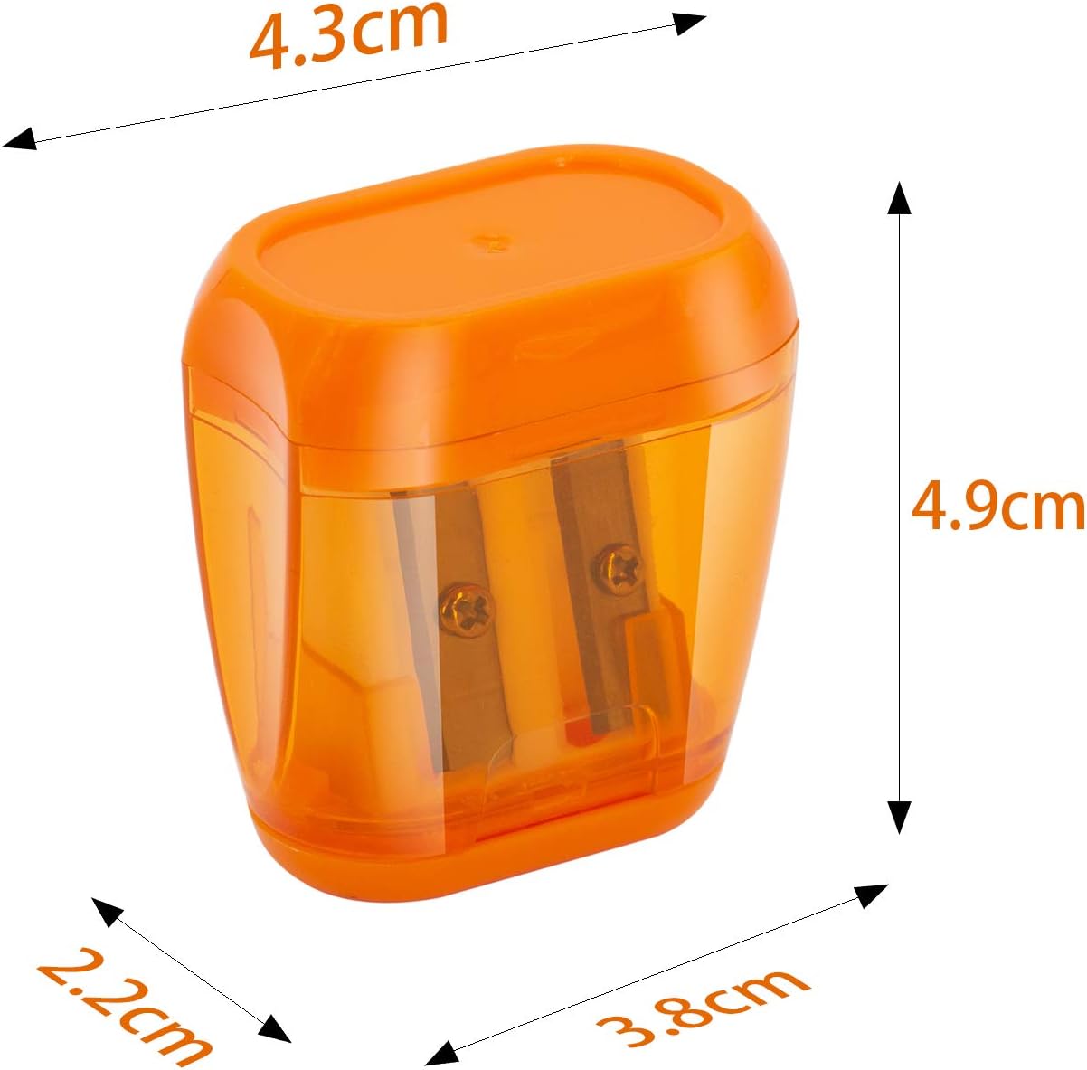 KIDMEN Manual Pencil Sharpeners, 2 Holes Compact Sharpener with Lid for Kids, School and Office-12 Pack : Office Products