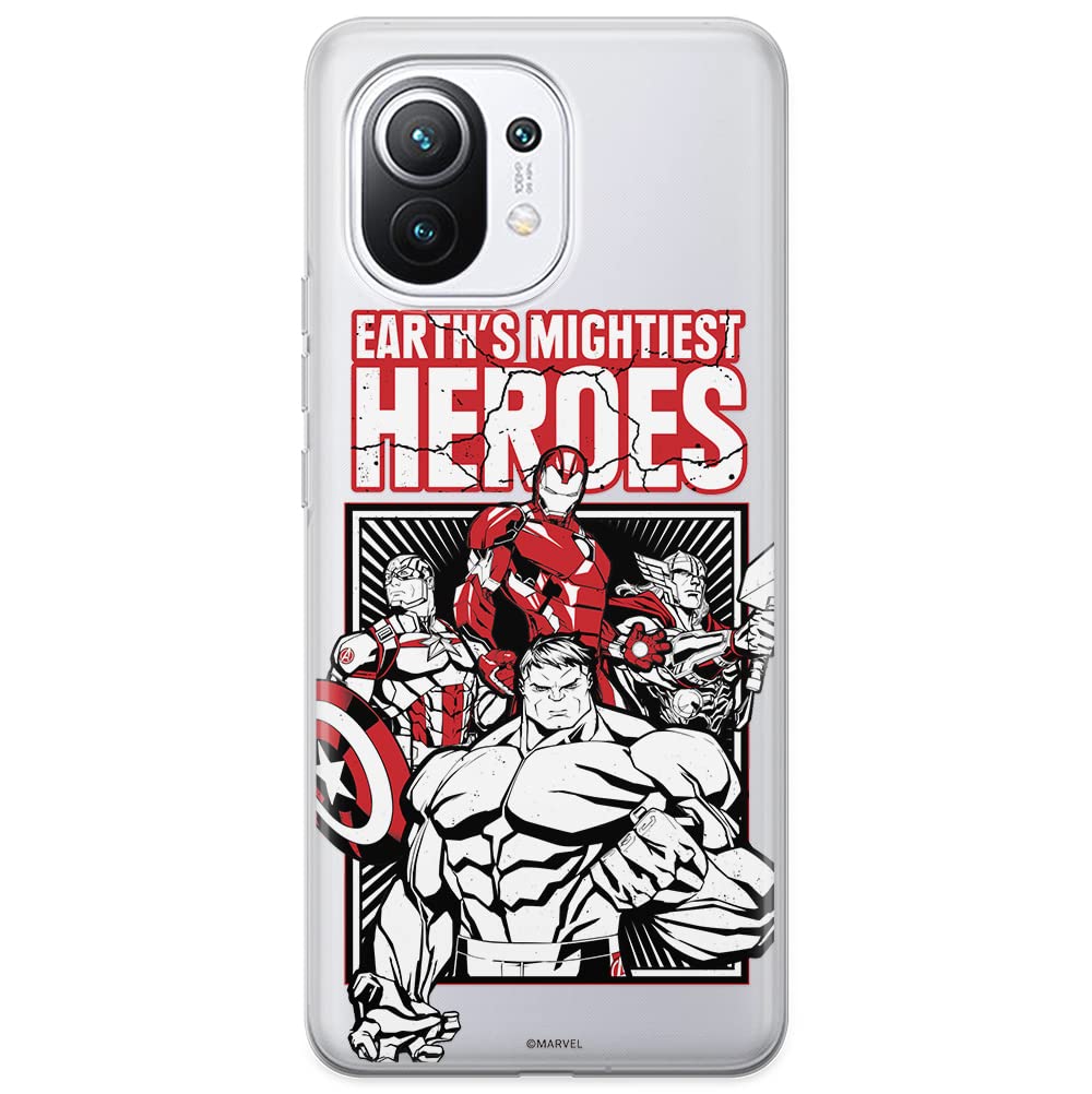 ERT GROUP mobile phone case for Xiaomi 11 original and officially Licensed Marvel pattern Avengers 005 optimally adapted to the shape of the mobile phone, partially transparent — image 1