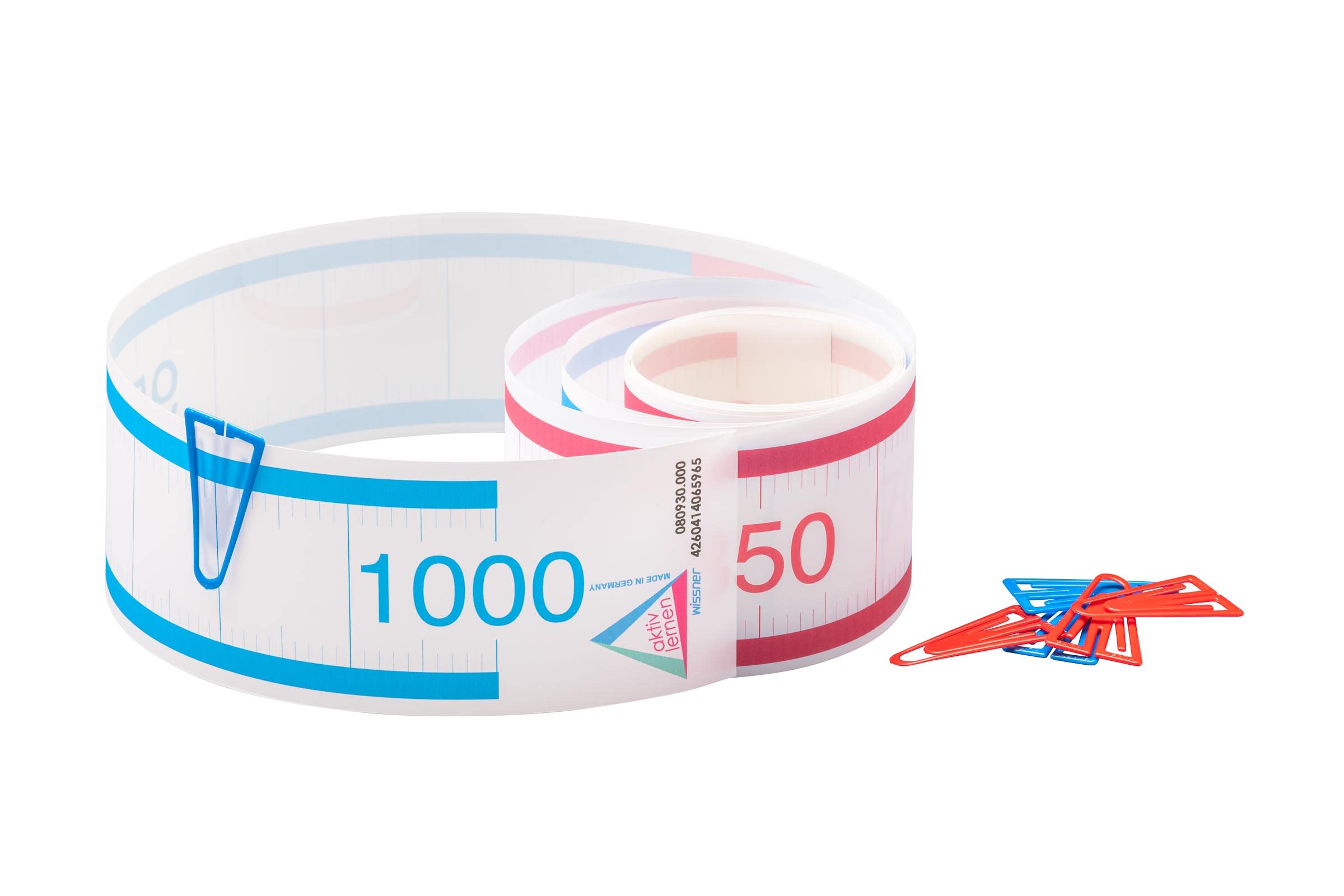 WISSNER active learning Numbre Line Band, 1-1.000, 5 M Long in A Plasctic Box with Lid