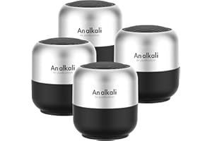 AN ALKALI Fridge Deodorizer – 4 Pack Refrigerator Odor Eliminator, Lasts 10 Years, Chemical-Free Fresh Odor Eliminator Kit, More Effective Than Baking Soda, for Kitchen Appliances, Closet, Car, Pet Areas-Black