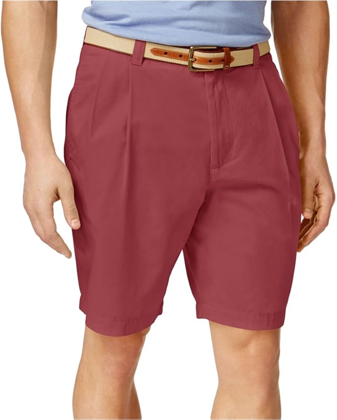 Club Room Men's Big and Tall DoublePleated Cotton Shorts (Rosetta, 46