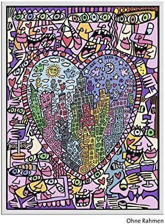 Ravensburger Spieleverlag 28884 - James Rizzi: Heart not to love my city - Malen nach Zahlen, 30 x 40 cm