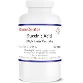 Succinic Acid, Ultra Fine Crystals/Powder, 100 Grams
