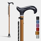 Folding Walking Cane for Men &amp; Women, Adjustable Canes for Seniors | Lightweight Single Point Cane with Non-Slip Rubber Tip, Portable Design for Travel, Home &amp; Everyday Walking Support