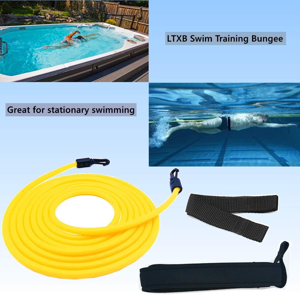 4m Swimming Belt for Adults Swimming Bands for Training Flexible Swimming Rope Belt for Pool, Adjustable Swimming Training Rope Bands Swimming Elastic Rope Swim Belt Swimming Resistance Belt : Sports & Outdoors