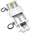 Linear Slide Stage Travel 400mm Ballscrew 1605 + HG15 Linear Rail Guide Slide Stage Load 250kg C7 with Nema23 Motor Bracket for DIY CNC XYZ Axis