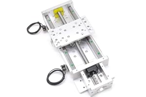 HEECHOO Linear Slide Stage Travel 400mm Ballscrew 1605 + HG15 Linear Rail Guide Slide Stage Load 250kg C7 with Nema23 Motor Bracket for DIY CNC XYZ Axis