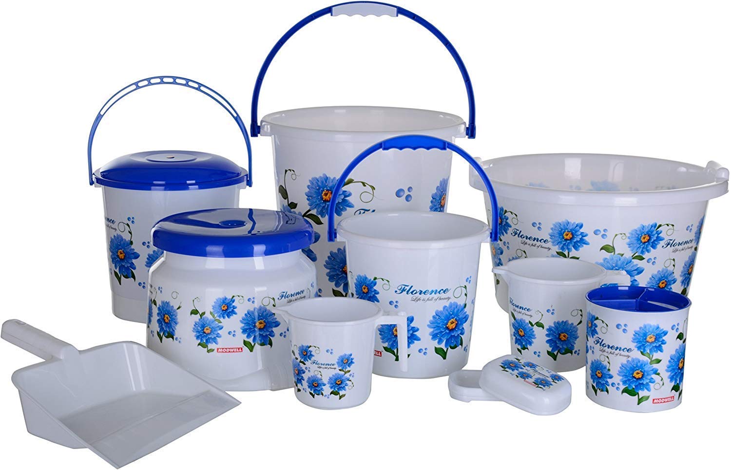 Modware Plastic Bathroom Set Bathroom Set For Home Bathroom Accessories 10 Pieces Jumbo Set Of 1 Amazon In Home Kitchen