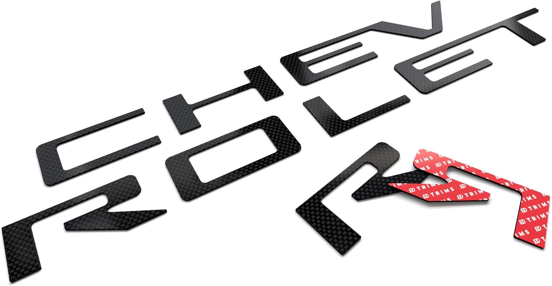 BDTrims Tailgate Raised Letters Compatible with 2019-2021 Silverado Models (Carbon)