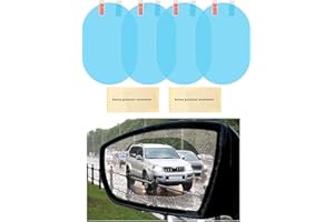 WONFLY 4PCS Car Rearview Mirror Film, 5.31"x3.74" Waterproof Rainproof Transparent Protective Sticker, HD Protective, Universal Car Windows, Rearview Mirrors, Protective Film