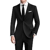 Pacific Perfect Men's Suit 2-Piece Slim Fit,Two-Button Blazer and Adjustable Waist Pants