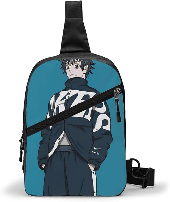 Amazon 呪術廻戦 86 便利 チェストバッグ 高級簡約 軽量 防水 バックパック 潮流 折りたたみ式チェストバッグ 斜めのバッグ 多機能 ショルダーバッグ パック ショルダ ボディ バッグ 男女兼用ビジネスバッグ Egoelife ボディバッグ ワンショルダー