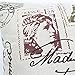 MoonRest Decorative Pillow, Fully Assembled with Hidden Zipper Filled with Synthetic Down Pillow Inserts (Paris Post Card)