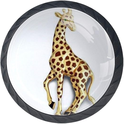 Golden Giraffe Cabinet Knobs 4 Pieces Drawer Handle Scratch Proof