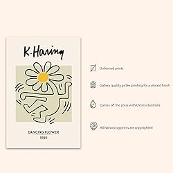 Nationcog Flower Dancing Print Keith Haring Poster