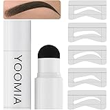 Eyebrow Stamp Stencil Kit One Step Brow Stamp Kit Brow Stamp And Shaping Kit With 6 Sets Reusable Eyebrow Stencil (DARK GREY)