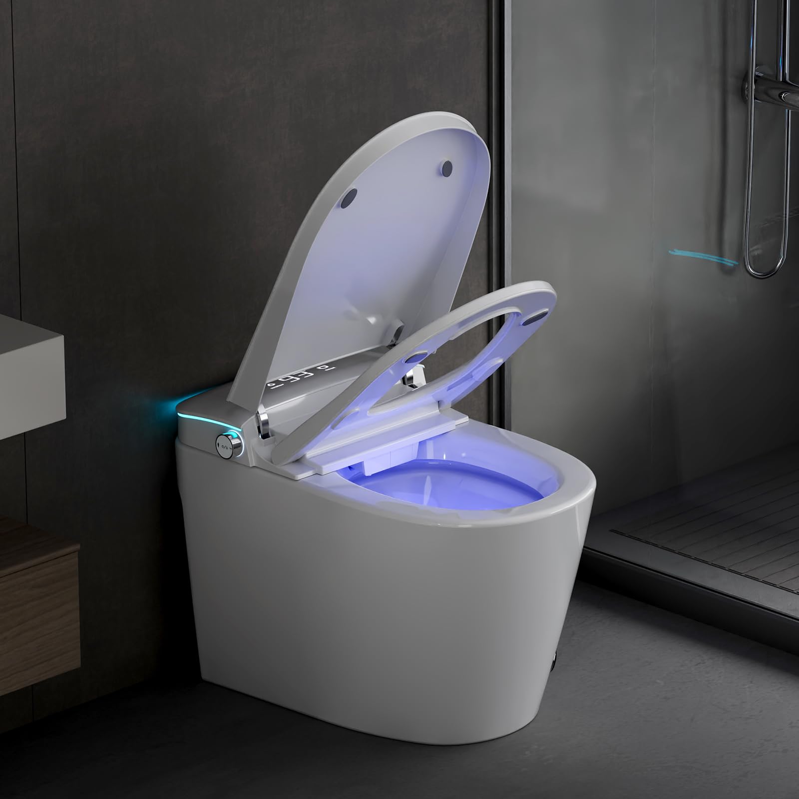 Photo 1 of ***ITEM IS UNUSED BUT OUTSIDE IS DIRTY FROM HANDLING***Smart Toilet with Bidet Built in, Bidet Toilet with Heated Seat and Night Light, One Piece Toilet for Bathroom, Auto Soft Close, UV-C light, Foam Shield, Full/Half Flush***ITEM IS UNUSED BUT OUTSIDE I