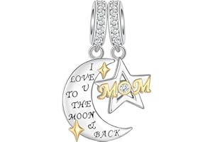 LUXILLA Family Love Mother Daughter Grandma Charm 925 Sterling Silver fits Bracelets Necklace Pendant Bead Charms Jewelry Gift for Women Family Friends