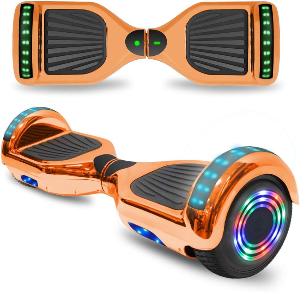 DOC Electric Smart Self-Balancing Hoverboard with Built in Speaker LED Lights Wheels Certified Hoverboard for Kids and Adults