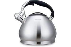 Easyworkz Whistling Stovetop Tea Kettle Food Grade Stainless Steel Hot Water Tea Pot With Loud Whistle,3.1 Quart(3.0l)