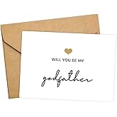 GroomBrideGifts Will You Be My Godfather, God Father's Proposal Card Gifts with Envelope, Cute Gifts for Godather On Wedding Day.（Godfather B）