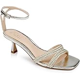 Jewel Badgley Mischka Hayzel Metallic Kitten Heel Sandal