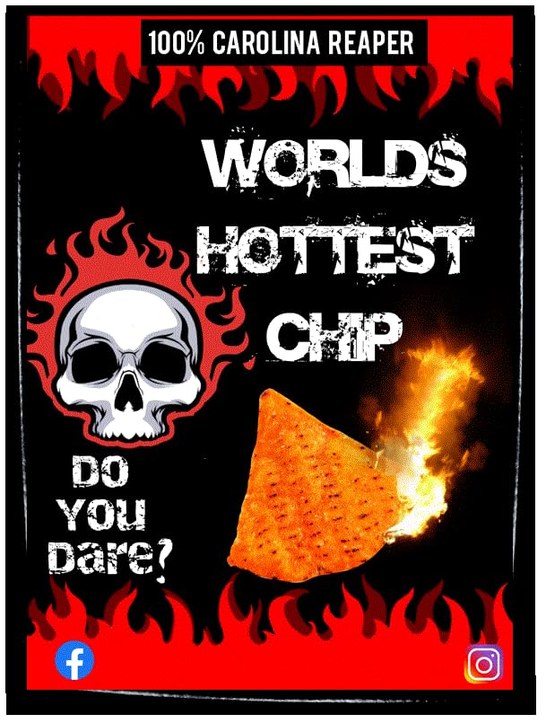 1 x Hottest Chip in The UK - Carolina Reaper Extreme Heat UK - Box of 1 Challenge