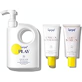 Supergoop! PLAY Everyday Lotion SPF 50 (18 oz) + Unseen Sunscreen (1.7 oz) + Glowscreen SPF 40, Sunrise (1.7 fl oz) - Broad Spectrum Body & Face Sunscreen Recommended for Sensitive Skin