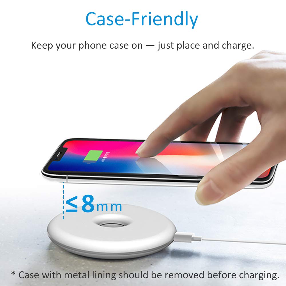 Wireless Charger, Christmas, Wozzako Charging Pad Compatible with iPhone Xs Max/XS/XR/X/8/8 Plus, Samsung Galaxy S9/S9+/S8/S8+/S7/S7 Edge More