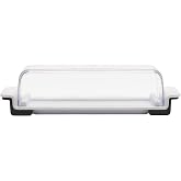 OXO Good Grips Butter Dish with Lid | Countertop &amp; Fridge Storage, Side Stoppers Hold Butter for Clean Cutting, Ideal for Standard Butter Sticks, Dishwasher Safe