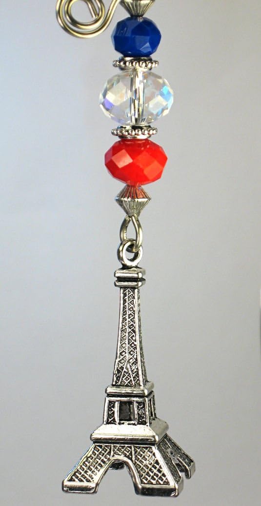 City Of Light Paris France French Eiffel Tower In Red Clear Blue