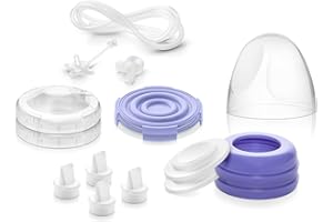Lansinoh Breast Pump Spare Parts Bundle, Includes Four Duckbill Valves and Other Replacement Parts for Lansinoh Double Electric Breast Pumps