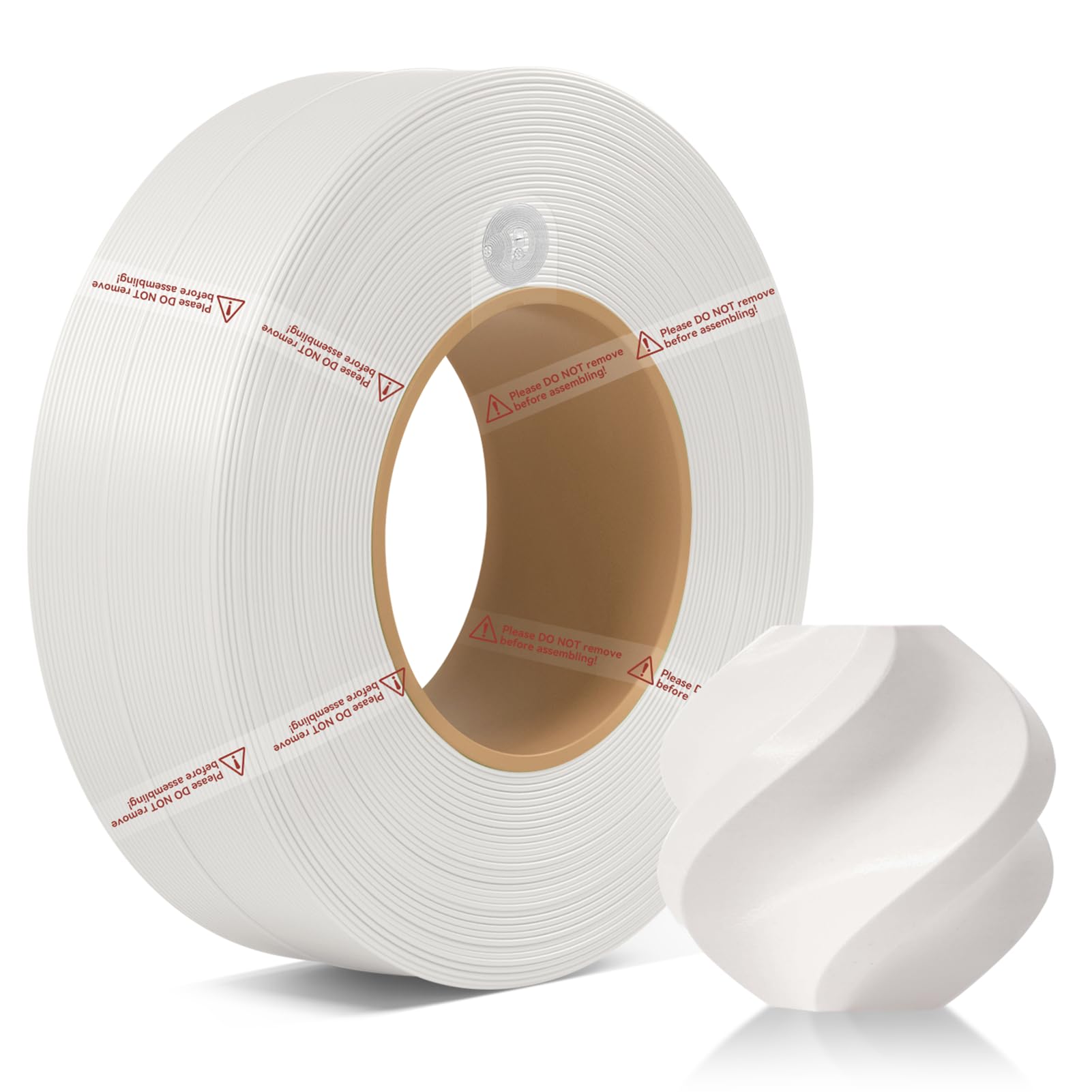 Photo 1 of 3DTOOLS Original 1.75MM PLA Basic Refill Filament High Toughness High Speed &Easy Printing Eco Friendly with RFID for Bambu Lab A1,X1,P1 AMS 1KG +/- 0.03mm (Without Spool) (White 10100)