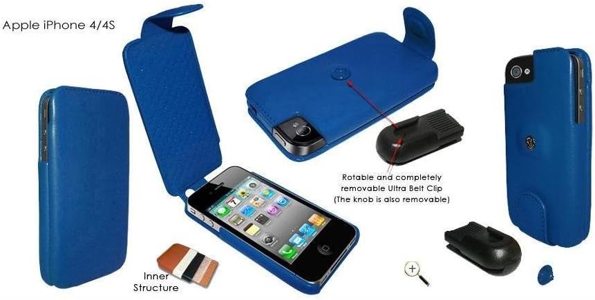 Piel Frama iMagnum Leather Case with Magnet for Apple iPhone 4/4S - Blue - Image 3