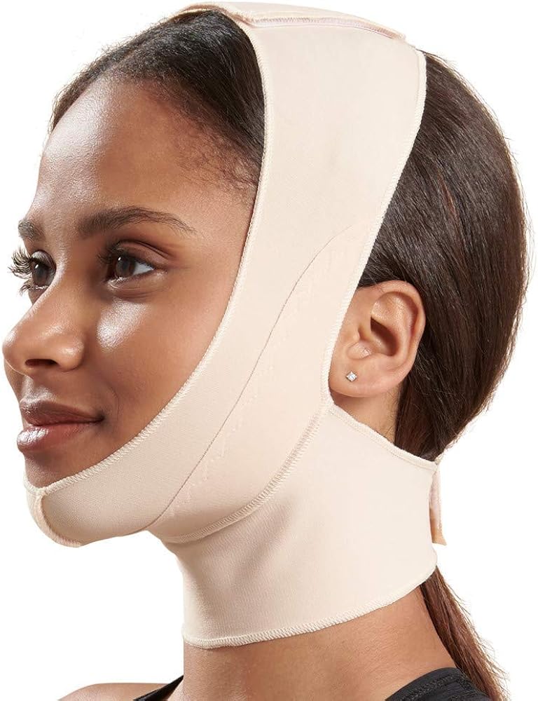 Marena Recovery Compression Chin Strap with Mid-Neck Coverage for Post-Op Mask