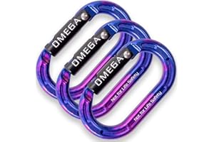 OMEGA PACIFIC Micro Raider Mini Oval Carabiner - Hot Forged Aluminum Climbing Connector - 4kN Rated Lightweight Accessory, Compact Design for Tree Work, 3-Pack Utility Gear for Throwline, Non-PPE Equipment